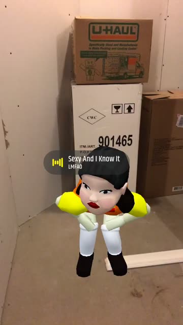 Preview for a Spotlight video that uses the DANCING SQUID GAME Lens