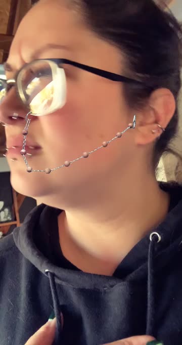 Preview for a Spotlight video that uses the Face Piercings Lens