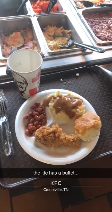 the kfc has a buffet... | Spotlight en Snapchat