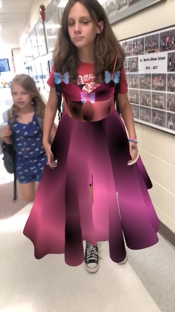 Preview for a Spotlight video that uses the Dress Butterfly Lens
