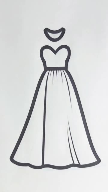 a line silhouette dress sketch Wedding Dress Gown Silhouettes