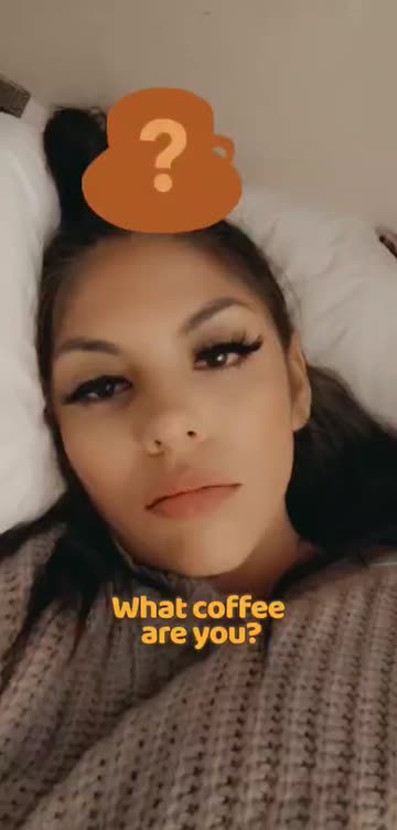 Preview for a Spotlight video that uses the What coffee are you? Lens