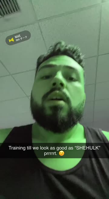 Preview for a Spotlight video that uses the Hulk Skin Effect Lens