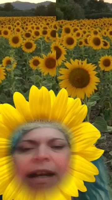 Preview for a Spotlight video that uses the sunflower head Lens