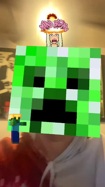 Preview for a Spotlight video that uses the Minecraft Creeper Lens