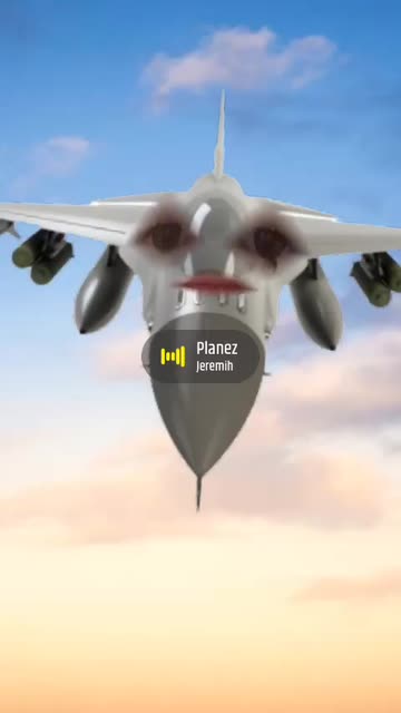 Preview for a Spotlight video that uses the Military Airplane Lens