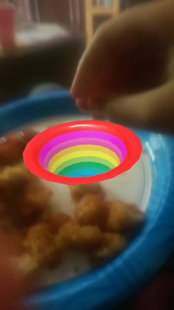 Preview for a Spotlight video that uses the OK Hand 3D hole Lens