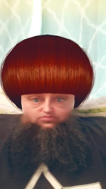 Preview for a Spotlight video that uses the Red Cartoon Hair Lens