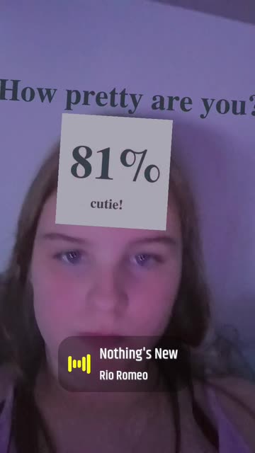 Preview for a Spotlight video that uses the how pretty are you Lens