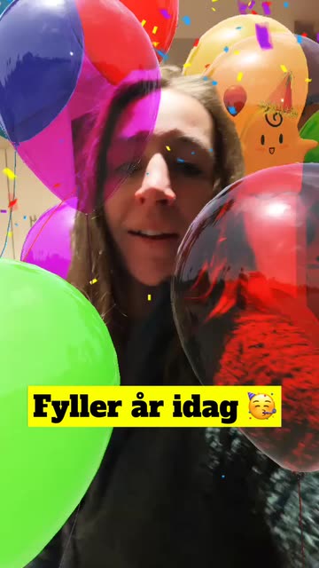 Preview for a Spotlight video that uses the Birthday Balloons Lens