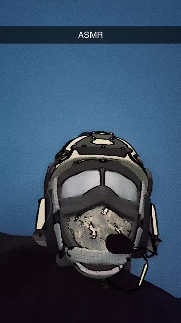 Preview for a Spotlight video that uses the helmet soldier Lens
