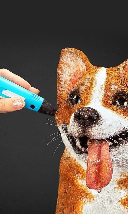 You only need a 3D pen to make a corgi like this one!