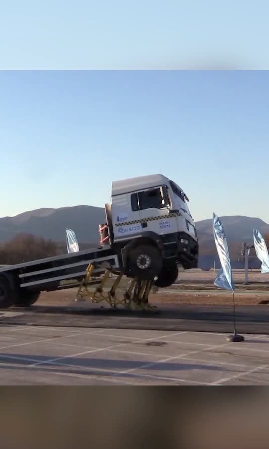 High Speed Truck Destroyed By Tough Barrier! 😯