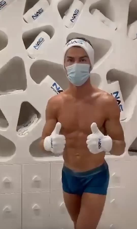 Ronaldo with a recovery session
