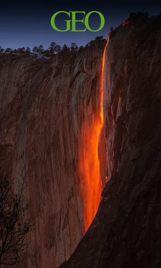 L'incroyable cascade de feu du parc Yosemite