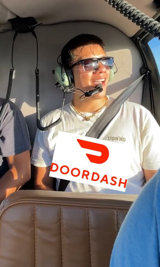 tipping DoorDash driver a helicopter ride 🚁