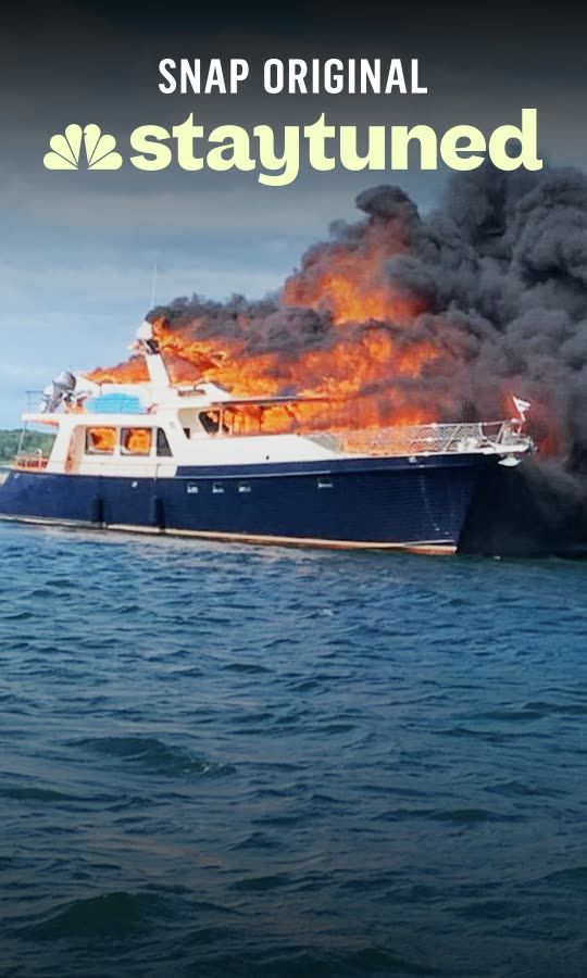 Couple and 2 dogs barely escape yacht inferno