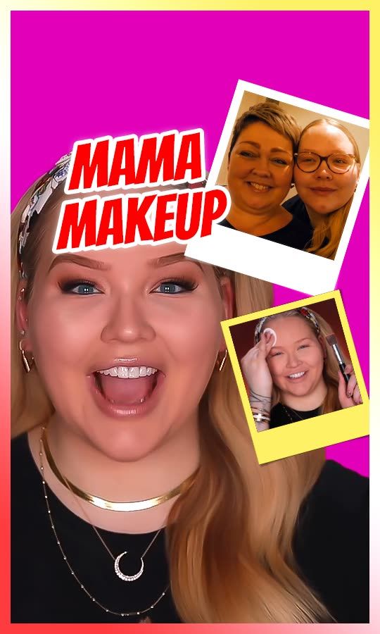 Full Face Using Only My Mom's Makeup Challenge