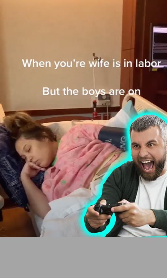 Gaming While His Wife's In Labor! 😬