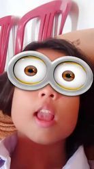 Preview for a Spotlight video that uses the Minion Eyes Lens