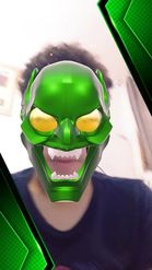 Preview for a Spotlight video that uses the green goblin Lens
