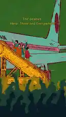 A vibrant animated music video for The Beatles' classic song 'Here, There and Everywhere'. The animation features stylized, colorful scenes of the band members walking through crowds, boarding planes, and intimate moments in rooms, all synchronized with the iconic lyrics and melody. by @thebeatles with original sound
