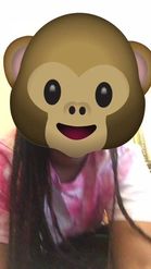 Preview for a Spotlight video that uses the MONKEY EMOJI FACE Lens