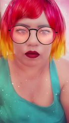 Preview for a Spotlight video that uses the Flame Wig Lens