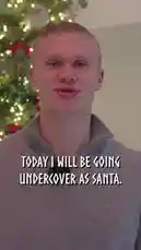 In this festive surprise, soccer star Erling Haaland dons a full Santa Claus costume, complete with a beard and hat, to visit children and spread holiday cheer. The video captures his transformation from a casual sweater to the jolly old man himself, interacting with delighted kids and even being recognized by one excited young fan. It's a heartwarming Christmas special featuring the famous athlete in a completely unexpected role. by @erling.haaland with Original Sound by erling.haaland