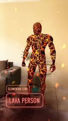 Preview for a Spotlight video that uses the Lava Person Lens