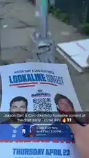 This short video showcases a promotional flyer for a 'Lookalike Contest' hosted by the New York Giants at Moody's on Thursday, April 23rd at The Vessel at Hudson Yards. Attendees have the chance to win a signed football from Giants players Jaxson Dart and Cam Skattebo. The video provides a clear view of the event details, including a QR code for more information. by @newyorkgiants with newyorkgiants by Original Sound