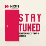 A sleek promotional teaser from Masar Production reveals a bold red door against a minimalist background. The text 'STAY TUNED' and 'SOMETHING EXCITING IS COMING' builds anticipation for an upcoming reveal. This clean, modern design uses suspenseful visual cues to encourage viewers to keep watching, signaling that a significant launch is just around the corner. by @masarproduction with original sound