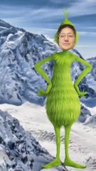 Preview for a Spotlight video that uses the Face In Grinch Lens