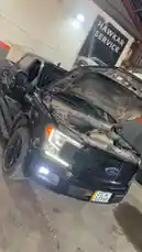 This short clip provides a close-up look at a black Ford Ranger pickup truck undergoing service at Wasta Hawkar Service. The vehicle's hood is open, revealing its engine bay, while its modern LED headlights are illuminated, showcasing the work being done inside the garage. by @hawkar_service with Original Sound by hawkar_service
