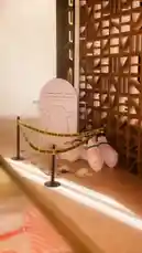 This video captures a unique and artistic installation celebrating Eid Al-Adha. It features a mock crime scene setup with yellow caution tape cordoning off several white, plush-like animal figures, symbolizing sacrificial animals. A sign in Arabic and English reads 'Eid Al-Adha Mubarak,' creating a modern, conceptual piece that blends cultural tradition with contemporary art. by @fox_cofee with original sound