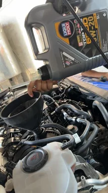 Watch as Wasta Hawkar demonstrates the proper technique for adding engine oil to a car. This clear, close-up view shows the entire process, making it easy for anyone to learn how to maintain their vehicle's engine health. by @hawkar_service with Original Sound by hawkar_service