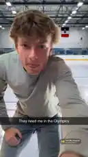 In a stunning display of athleticism and balance, Dylan Terryberry executes a full backflip onto the ice surface of an indoor hockey rink. The sequence captures his confident approach, the powerful jump, and the perfect landing, all set against the backdrop of a professional arena with American and Canadian flags hanging above. This impressive feat showcases advanced acrobatic skills in an unexpected environment. by @datloading with Turn My Swag On by Soulja Boy Tell'em