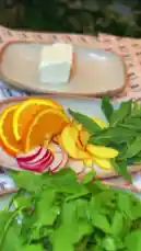 Watch this quick and easy recipe to create a colorful fruit salad using diced apples, oranges, beets, and fresh mint. A chef demonstrates the simple steps of mixing ingredients, adding a citrus dressing, grating cheese for garnish, and presenting the dish beautifully. by @segafredohebron with Original Sound by segafredohebron