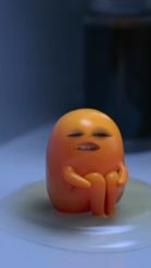 Preview for a Spotlight video that uses the Gudetama Face Lens Lens
