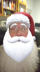 Preview for a Spotlight video that uses the Santa clause mask Lens