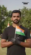 This short video captures the patriotic spirit of India's Republic Day celebrations. It features individuals proudly holding the Indian flag, interspersed with powerful text messages like 'Freedom isn't free, but today we celebrate it with pride.' The video, branded by 100service, serves as a heartfelt tribute to national pride and unity. by @in.100service with in.100service by Original Sound