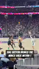Witness a thrilling moment from a WNBA game as Sabrina Ionescu drives to the basket for a crucial shot. Her teammates rush to celebrate her successful play, capturing the intensity and excitement of professional women's basketball. by @wnba with Original Sound by wnba