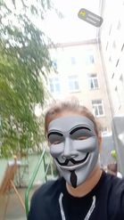Preview for a Spotlight video that uses the anonymous mask Lens