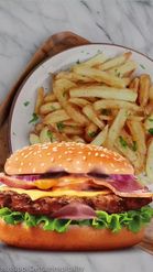Preview for a Spotlight video that uses the Burger and fries Lens
