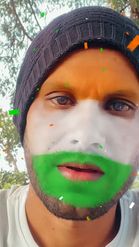 Preview for a Spotlight video that uses the Indian flag face Lens