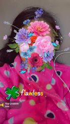 Preview for a Spotlight video that uses the  Flowers on the Face  Lens