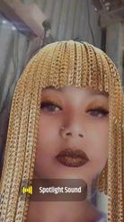 Preview for a Spotlight video that uses the Gold Chain Wig Lens