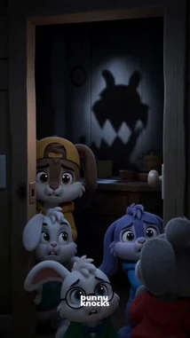 In this animated short from 'Bunny Knocks,' a group of bunny friends are startled by a noise in the middle of the night. They bravely investigate, only to discover their friend has been secretly eating chips all along! It's a hilarious twist on a classic ghost story, perfect for fans of cute animations and surprise endings. by @bunnyknocks with Original Sound by bunnyknocks
