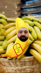 Preview for a Spotlight video that uses the Pick Me Banana Lens