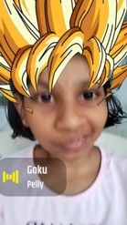 Preview for a Spotlight video that uses the goku golden hair Lens